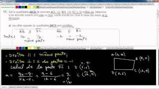 Secondaire 4 SN Québec Droite parallèles et perpendiculaire équation de droite exercice 17 [upl. by Norehc]