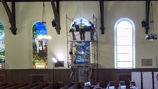 Tiffany windows deinstallTime Lapse [upl. by Yarised]