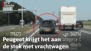 Verkeerspolitie Politie zet bumperklevend vrachtwagentje aan de kant  RTV Utrecht [upl. by Consalve]