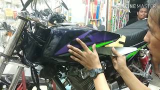 Cara mudah memasang stripinglist motor Honda gl pro herex [upl. by Nilauqcaj]