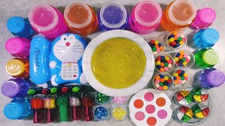 My 1st Satisfying video Mixing makeup thinks into Glossy 💋 Slime to make 🌈 rainbow slime SunnyAsmrD [upl. by Allemat362]