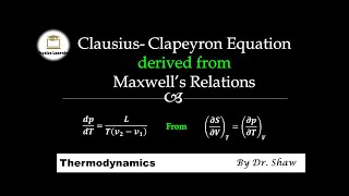 2 Point Clausius Clapeyron Equation Chapter 12 [upl. by Amehr]