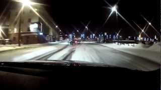 Snow drifting at night look like city of Kaunas 2 GoPro HERO2 HD [upl. by Erdman86]