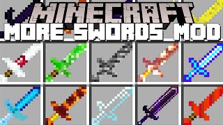 Minecraft CUSTOM SWORDS  MORE SWORDS MOD Minecraft Mods [upl. by Yrojram676]