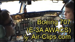 GREATEST SOUND IN THE WORLD Boeing 707 NATO E3A AWACS takeoff from cockpit by AirClips [upl. by Adachi]