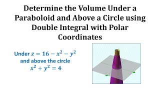 Find the Volume Under a Paraboloid and Above a Circle using Double Integral with Polar Coordinates [upl. by Erbas]