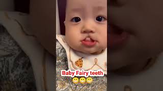 Baby showing fairy teeth for eating 😋 🤤 Che Che study hard next time 😄😄 [upl. by Holmun476]