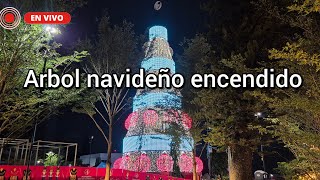 Increíble Árbol de la plaza Divino Salvador del Mundo 🌎 encendido elsalvador [upl. by Auohc]