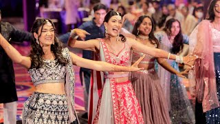 Brides Family Surprises the Bride amp Groom with a Beautiful Dance Performance at the Sangeet  4K [upl. by Airemahs]