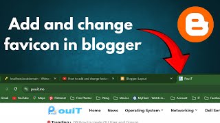 How to add and change favicon in bloggerblogspot  How to create favicon for website [upl. by Ttirrej]