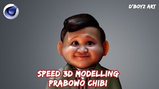 Speed Modelling 3D Prabowo Chibi  Cinema 4D R20 [upl. by Antonin346]