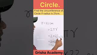 Find the circumference of the circle if the radius is 21 cmEasy math maths [upl. by Niles]