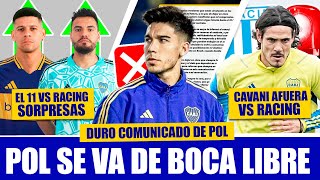 🚨 La FUERTE DECISION de RIQUELME con POL FERNANDEZ ► Cavani NO JUEGA vs RACING ► Vuelven 2 CLAVES [upl. by Lyall]