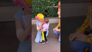 Bo Peep and Woody Hug Deaf Boy on His First Disneyland Visit [upl. by Norvell506]