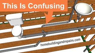 Toilet And Shower Wet Venting For Plumbing Drain Pipes In Floor Framing  Project 1 [upl. by Charissa]