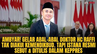 AMBYAR GELAR RAFFI TAK DIAKUI KEMENDIKBUD EH MALAH DISEBUT SAAT RESMI DILANTIK UTSUS  OTR Eps765 [upl. by Eleonora]