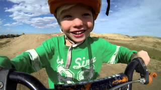 BMX track face cam on 5 year old [upl. by Kissie130]