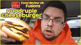 McDonalds Quadruple Cheeseburger  Food Review UK Fusions [upl. by Yeliak323]