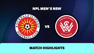 NPL Mens NSW Round 18 Highlights – Rockdale Ilinden Vs Western Sydney Wanderers [upl. by Mac429]