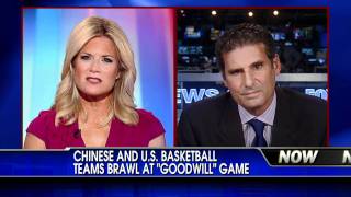 VIDEO Chinese and US Basketball Teams Brawl at Goodwill Game [upl. by Reisfield]