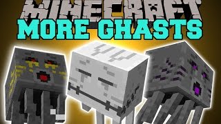 Minecraft MORE GHASTS KING QUEEN PICK UP MOBS amp BITE YOU Mod Showcase [upl. by Atiekal559]