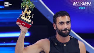 Sanremo 2023  Marco Mengoni vince la 73esima edizione del Festival con Due vite [upl. by Goddard514]