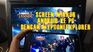 Cara Menampilkan Layar Android ke PC dengan MyPhoneExplorer [upl. by Llohcin]