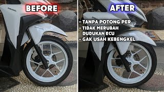 Tutorial Memendekkan Menurunkan Shock Depan Vario Led 125150 New Tanpa Potong Per [upl. by Hplar]