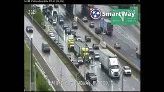 Nashville Crash on I40 east bound near Broadway [upl. by Sinnoda390]