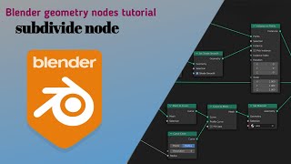 Subdivide node in Blender  geometry nodes tutorial for beginners [upl. by Nylakcaj827]