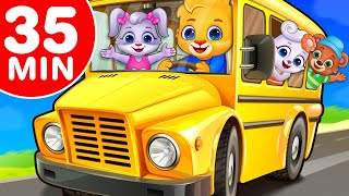 🚌 Wheels on the bus  More Kids Songs amp Nursery Rhymes By RV AppStudios 👶 [upl. by Westhead568]