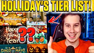 American Holidays Tier List  Holidays Tier Ranking  Ranking All of the Major Holidays  CooSlayerr [upl. by Htrag]