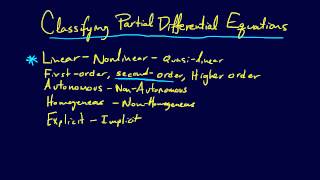 812PDEs Classification of Partial Differential Equations [upl. by Kenaz778]