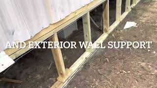 Singlewide Mobile Home Under Pinning How to support Exterior Walls [upl. by Herr17]