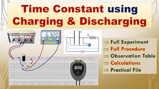 Capacitor Charging Discharging  Time Constant  Full Experiment  Practical File [upl. by Salli]