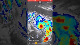 Hurricane Dorian Infrared Satellite and ECMWF track [upl. by Nomad240]