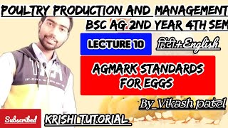 Agmark Standards for Eggs  Lecture 10  Poultry Production and Management  Hindi  By Vikash Patel [upl. by Pillow639]