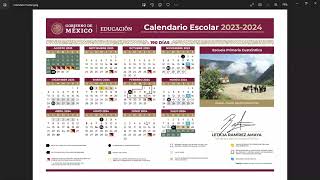 Calendario Escolar 2023 2024 SEP [upl. by Happ790]