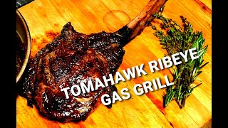 Tomahawk Ribeye On A Gas Grill  How To Cook Steak [upl. by Llehsar]