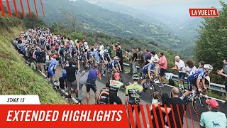 Extended Highlights  Stage 15  La Vuelta 2024 [upl. by Nomra]