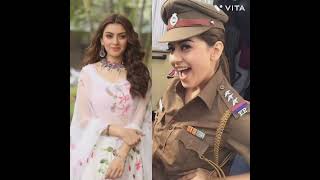 Tollywood heroines in normal vs police uniform  shorts beautiful [upl. by Ecnaret]