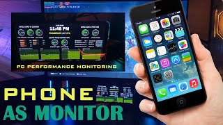 How to Use phone as Monitor  Sensor panelsecondary PC Performance Monitor [upl. by Klehm]