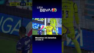 Mazatlán vs América  Resumen Goles  Jornada 15  Liga BBVA MX [upl. by Ayota]