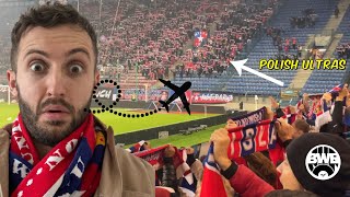 English football fan attending a game in Poland  Wisla Krakow Polish Ultras Match Vlog [upl. by Ahsaz]