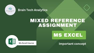 Assignment Mixed Reference  Excel for all professionals [upl. by Alyakem]