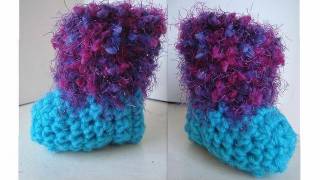 CROCHET HIGH TOP BOOTIES [upl. by Polish]