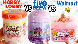 Walmart VS Five Below VS Hobby Lobby Slime Review [upl. by Losse]