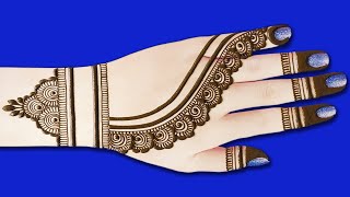 Very easy mehndi design  stylish backhand mehndi mehandi ka design simple mehndi designs mehndi [upl. by Nara]