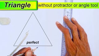 how to draw an equilateral triangle Geometry lesson [upl. by Groome]