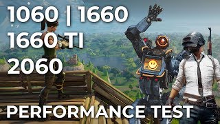 GTX 1660 vs RTX 2060 PUBG  Fortnite  APEX Legends Performance Comparison promotion [upl. by Nivla622]